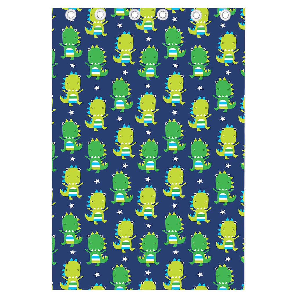 Cute Dino T-Rex Pattern Print Curtain