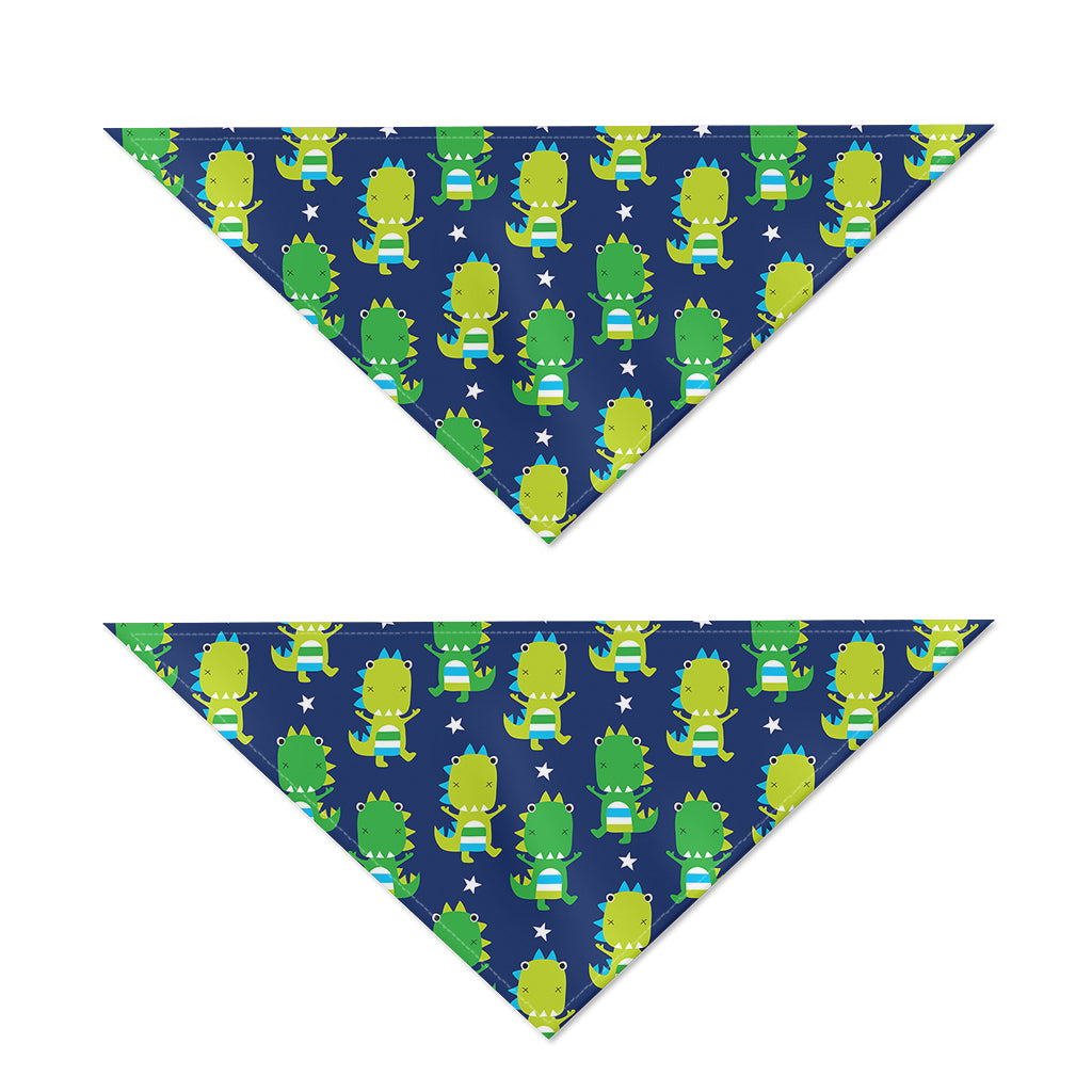 Cute Dino T-Rex Pattern Print Dog Bandana