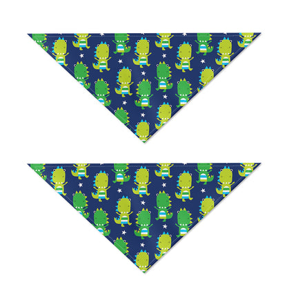 Cute Dino T-Rex Pattern Print Dog Bandana