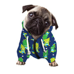 Cute Dino T-Rex Pattern Print Dog Zip Up Hoodie