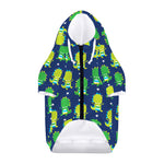 Cute Dino T-Rex Pattern Print Dog Zip Up Hoodie