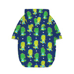 Cute Dino T-Rex Pattern Print Dog Zip Up Hoodie