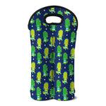 Cute Dino T-Rex Pattern Print Double Neoprene Wine Tote