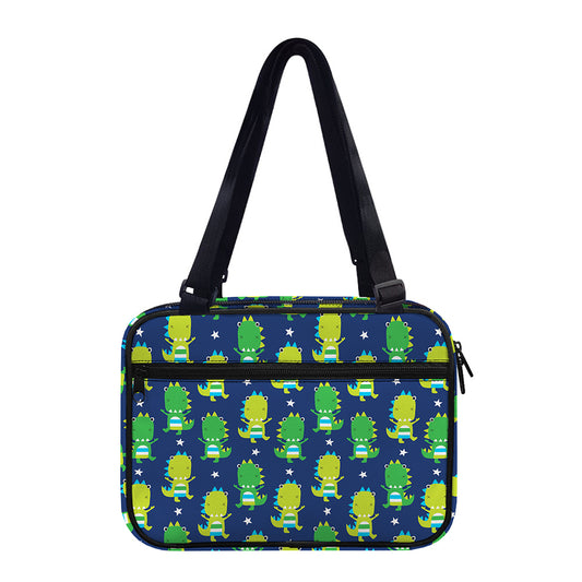 Cute Dino T-Rex Pattern Print Double Strap Bible Bag