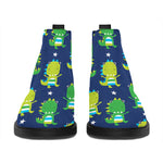 Cute Dino T-Rex Pattern Print Flat Ankle Boots