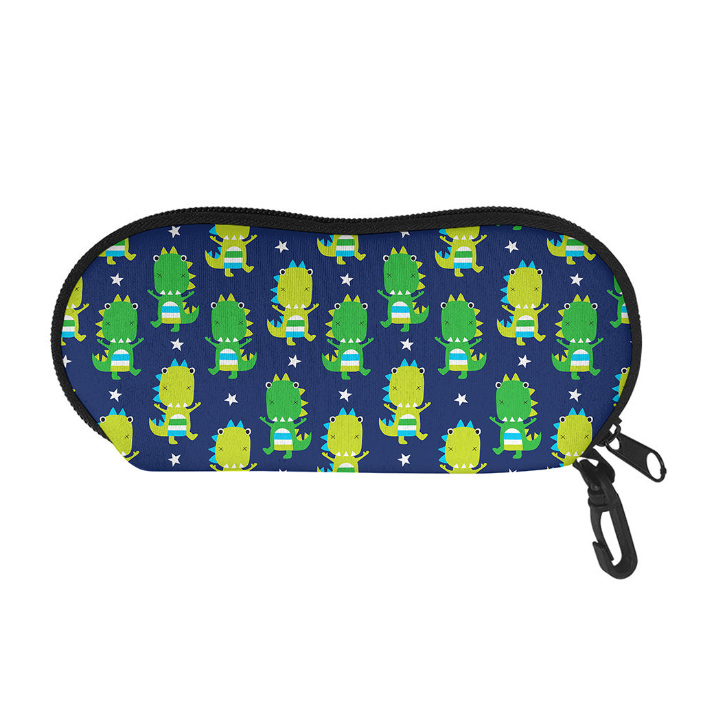 Cute Dino T-Rex Pattern Print Glasses Case