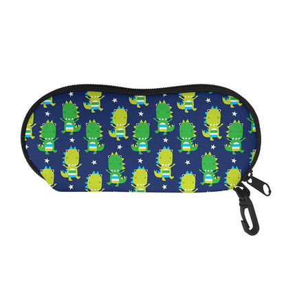 Cute Dino T-Rex Pattern Print Glasses Case