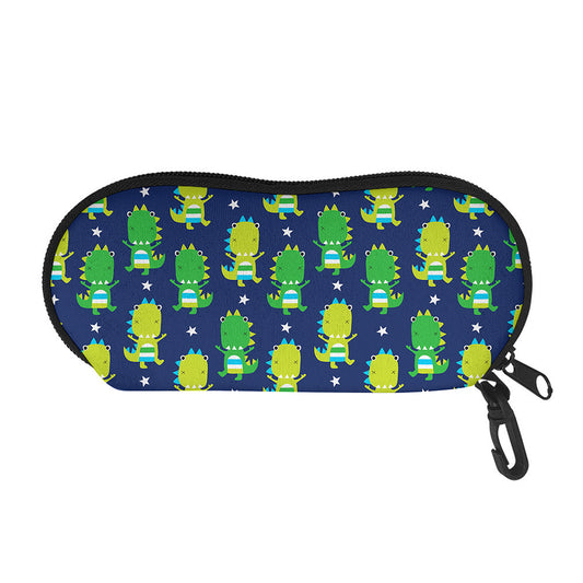 Cute Dino T-Rex Pattern Print Glasses Case