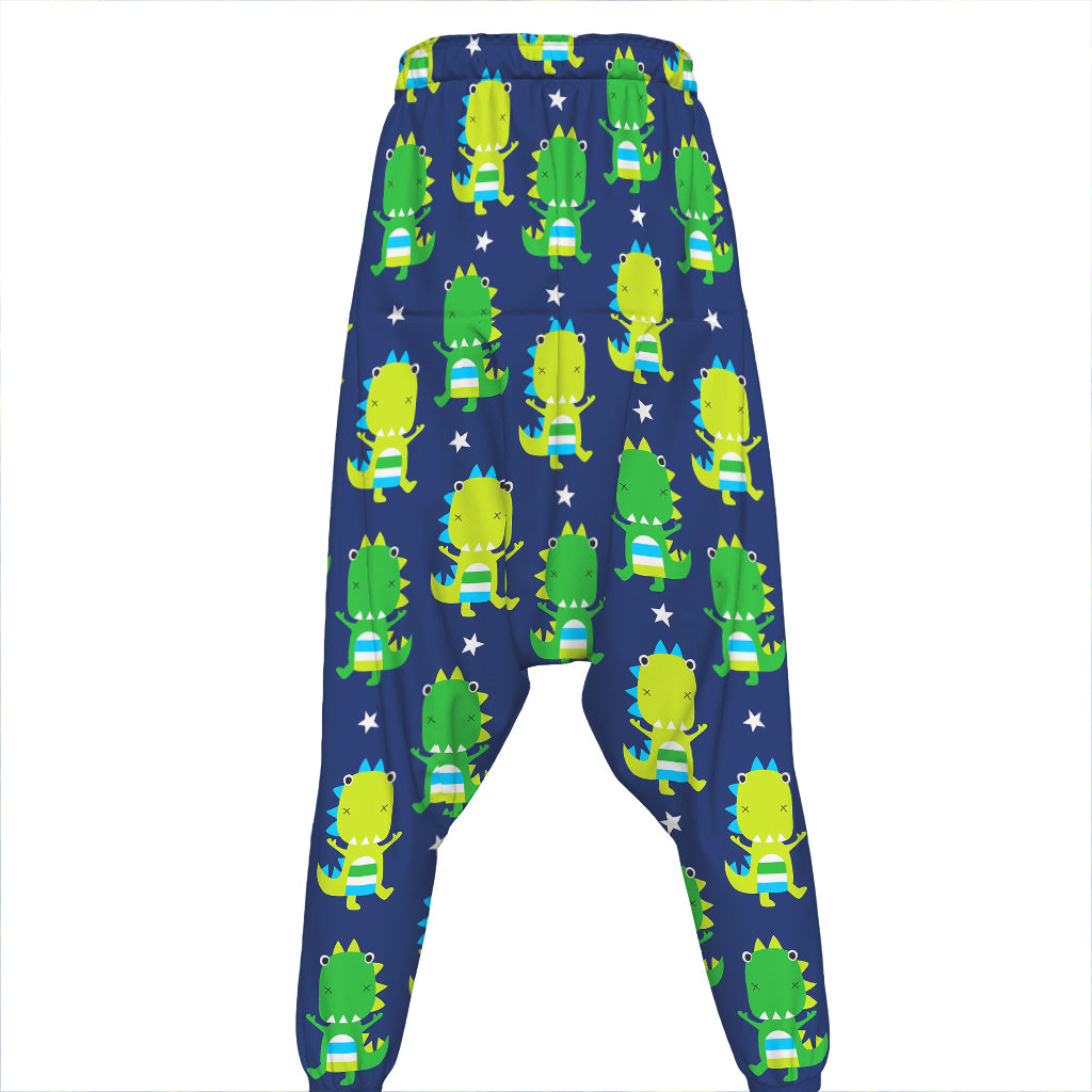 Cute Dino T-Rex Pattern Print Hammer Pants