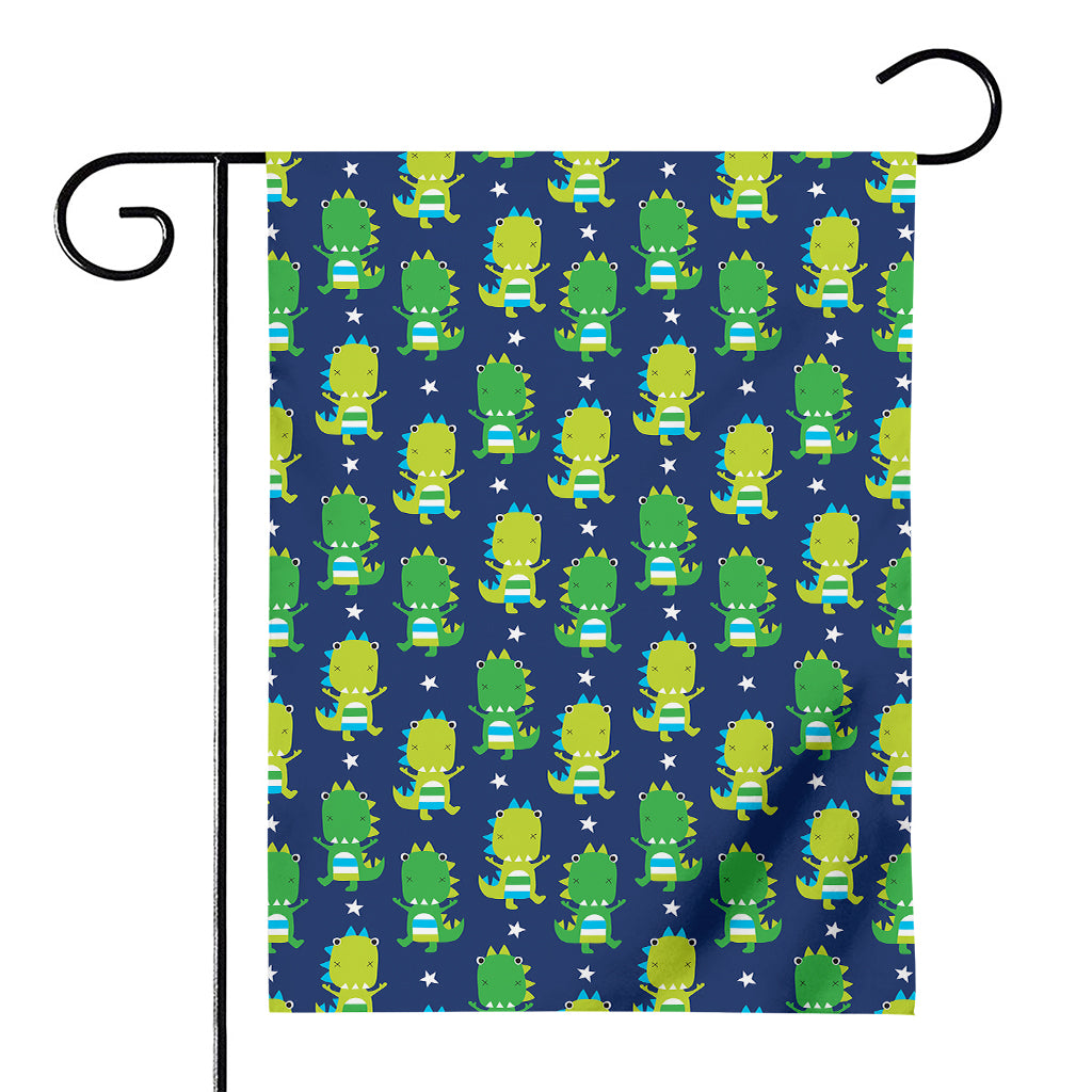 Cute Dino T-Rex Pattern Print House Flag