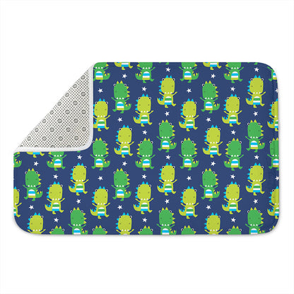 Cute Dino T-Rex Pattern Print Indoor Door Mat
