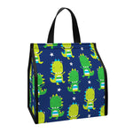 Cute Dino T-Rex Pattern Print Insulated Lunch Tote