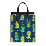 Cute Dino T-Rex Pattern Print Insulated Lunch Tote