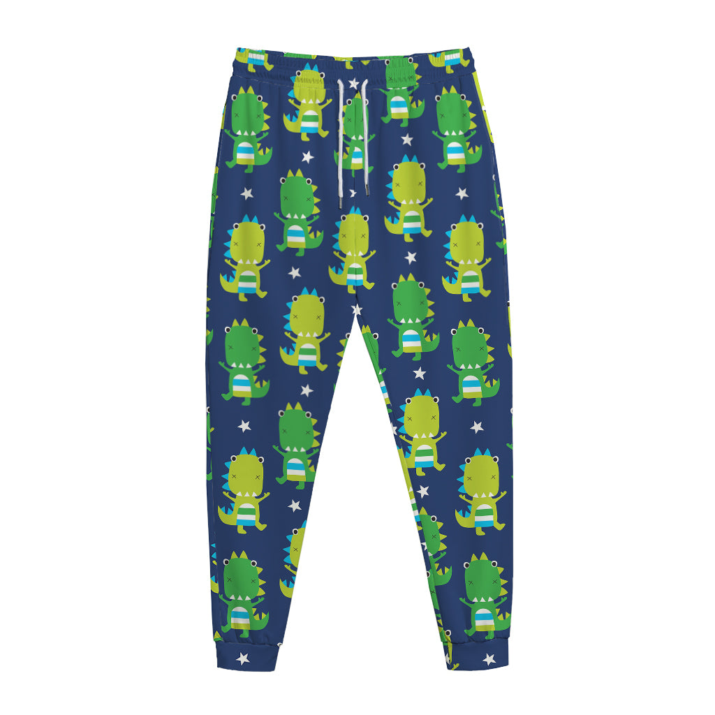 Cute Dino T-Rex Pattern Print Jogger Pants