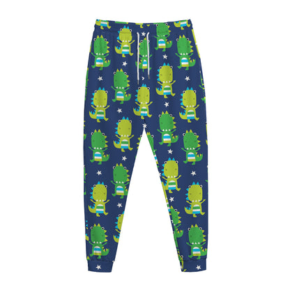 Cute Dino T-Rex Pattern Print Jogger Pants