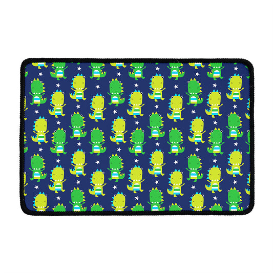 Cute Dino T-Rex Pattern Print Kitchen Mat