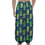 Cute Dino T-Rex Pattern Print Lantern Pants