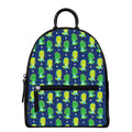 Cute Dino T-Rex Pattern Print Leather Backpack