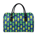 Cute Dino T-Rex Pattern Print Leather Duffel Bag