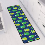 Cute Dino T-Rex Pattern Print Long Kitchen Mat