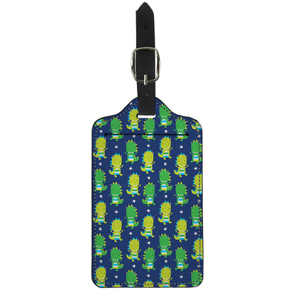Cute Dino T-Rex Pattern Print Luggage Tag