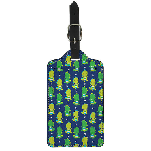 Cute Dino T-Rex Pattern Print Luggage Tag