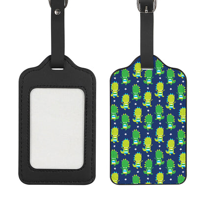 Cute Dino T-Rex Pattern Print Luggage Tag