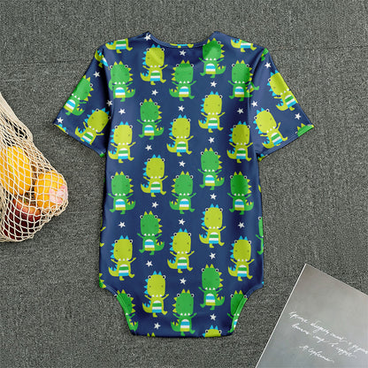 Cute Dino T-Rex Pattern Print Men's Bodysuit