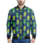 Cute Dino T-Rex Pattern Print Men's Bomber Jacket