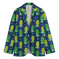 Cute Dino T-Rex Pattern Print Men's Cotton Blazer