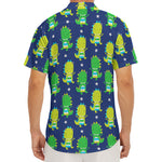 Cute Dino T-Rex Pattern Print Men's Deep V-Neck Shirt