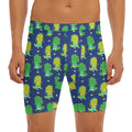 Cute Dino T-Rex Pattern Print Men's Long Boxer Briefs