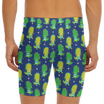 Cute Dino T-Rex Pattern Print Men's Long Boxer Briefs