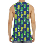 Cute Dino T-Rex Pattern Print Men's Muscle Tank Top