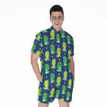 Cute Dino T-Rex Pattern Print Men's Rompers