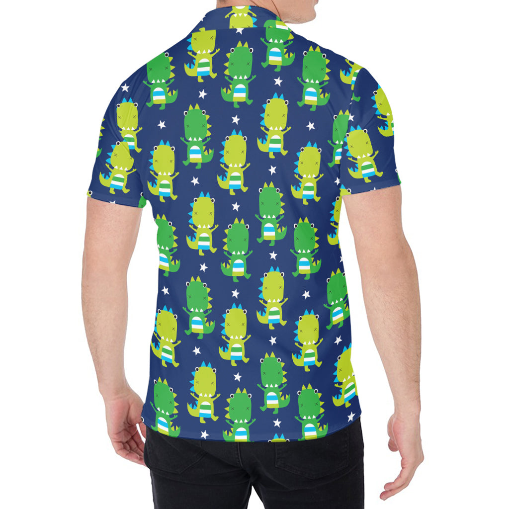 Cute Dino T-Rex Pattern Print Men's Shirt