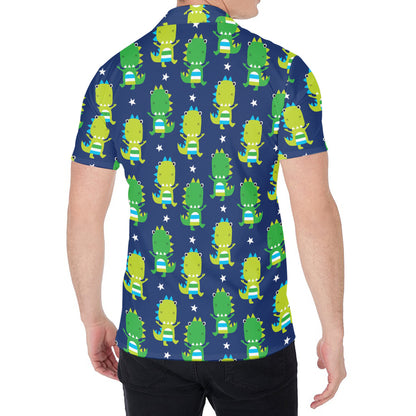 Cute Dino T-Rex Pattern Print Men's Shirt