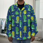 Cute Dino T-Rex Pattern Print Men's Shirt Jacket