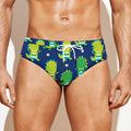 Cute Dino T-Rex Pattern Print Men's Swim Briefs