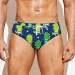 Cute Dino T-Rex Pattern Print Men's Swim Briefs