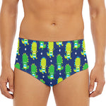 Cute Dino T-Rex Pattern Print Men's Triangle Swim Briefs