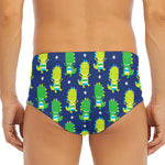 Cute Dino T-Rex Pattern Print Men's Triangle Swim Briefs