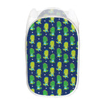 Cute Dino T-Rex Pattern Print Mesh Laundry Hamper