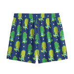 Cute Dino T-Rex Pattern Print Mesh Shorts