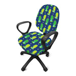 Cute Dino T-Rex Pattern Print Office Chair Cover