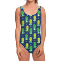 Cute Dino T-Rex Pattern Print One Piece Swimsuit