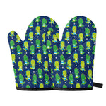 Cute Dino T-Rex Pattern Print Oven Mitts