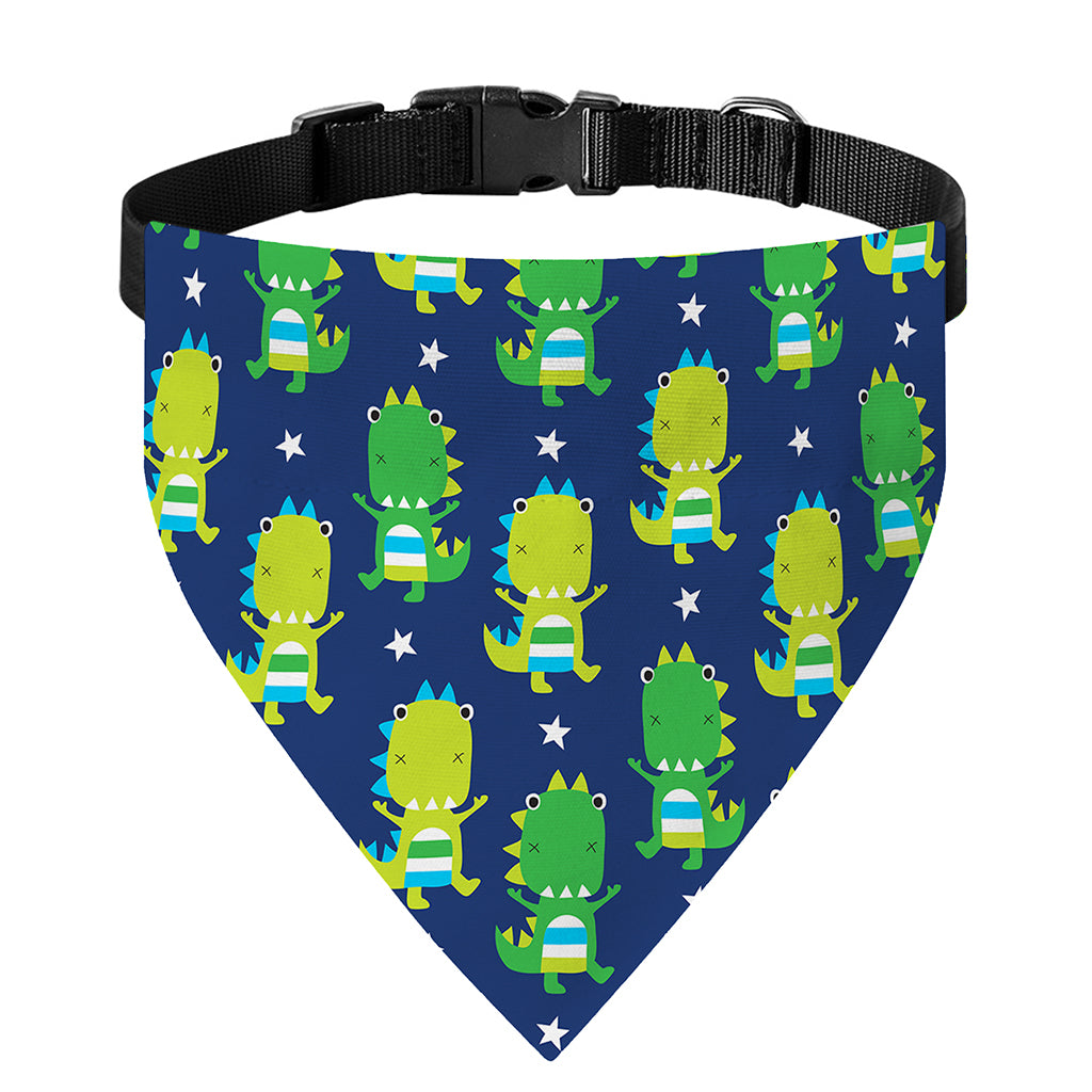 Cute Dino T-Rex Pattern Print Over The Collar Dog Bandana