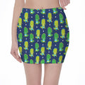 Cute Dino T-Rex Pattern Print Pencil Mini Skirt