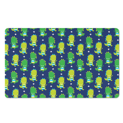 Cute Dino T-Rex Pattern Print Polyester Doormat